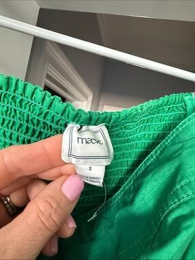 Maeve Emerald Green Smocked Waist dress